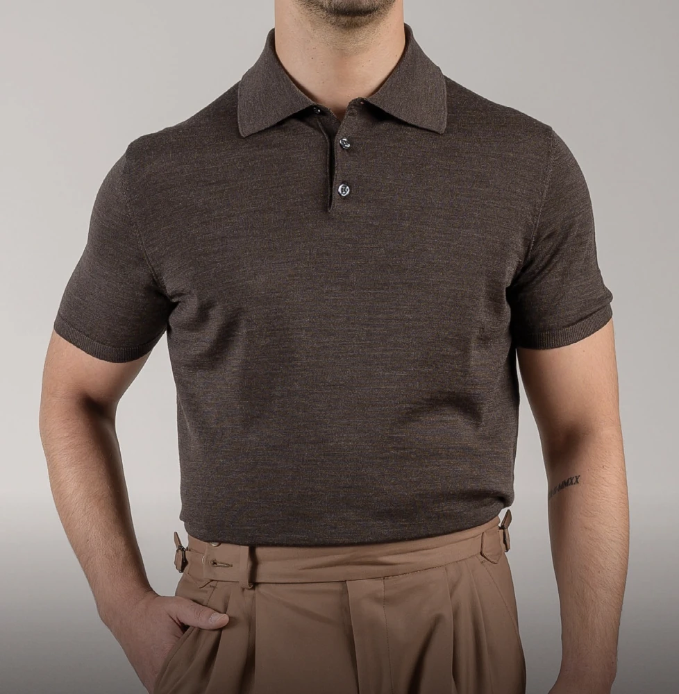 Luxuriöses Strickpolo aus der Suitcon Kollektion